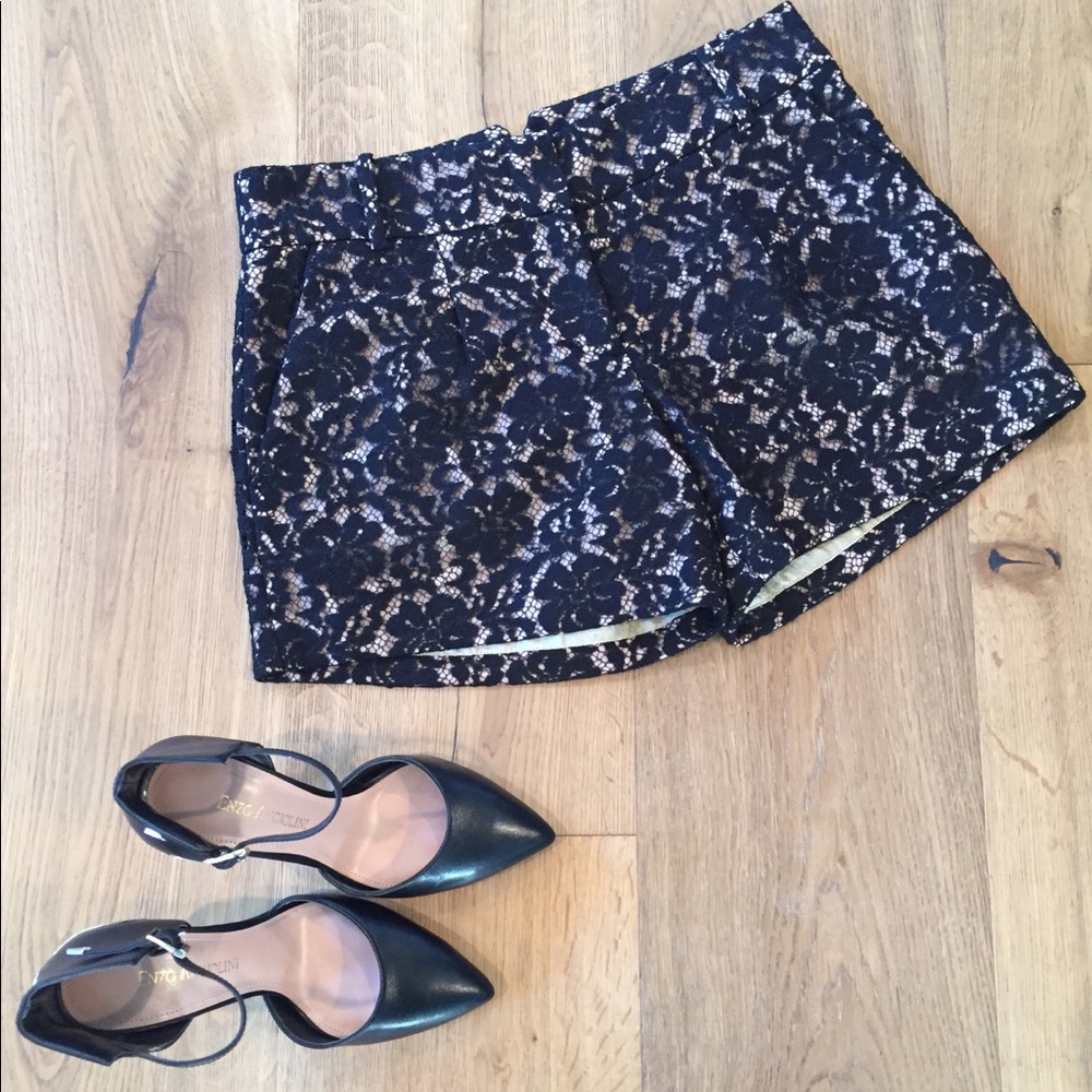 BCBG lace shorts.